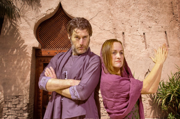 Craig Griffin as Cassim and Natascha Wolff as Sharon